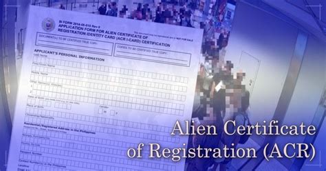 How to Apply for Alien Certificate of Registration (ACR.
